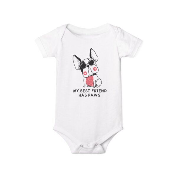 My Best Friend Has Paws Baby Bodysuit, Cute Dog Onesie, Pet Lover Gift, Infant Jersey One Piece, Adorable Baby Clothing, Funny Newborn [...] - Image 3