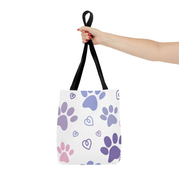 Cute Paw Print Tote Bag - Customizable - Image 2