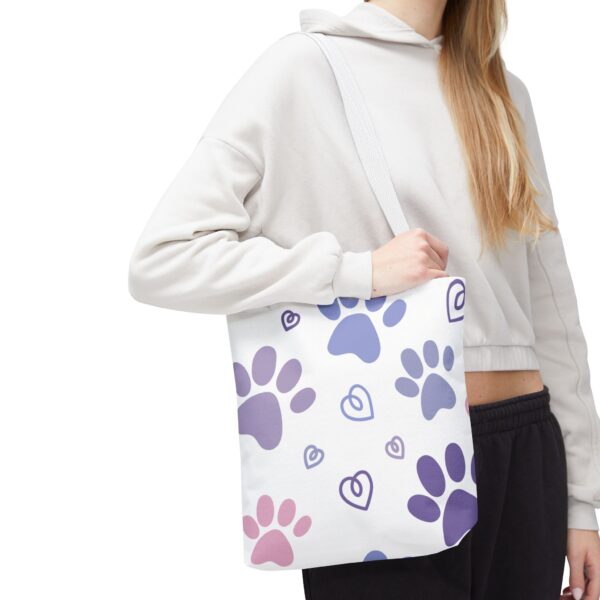 Cute Paw Print Tote Bag - Customizable - Image 7