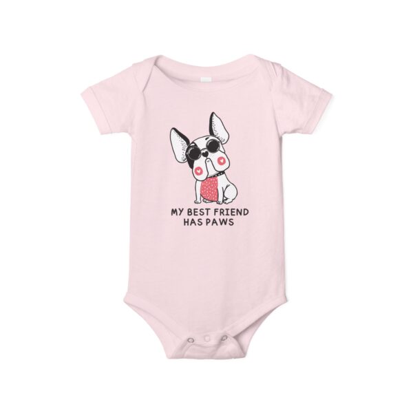 My Best Friend Has Paws Baby Bodysuit, Cute Dog Onesie, Pet Lover Gift, Infant Jersey One Piece, Adorable Baby Clothing, Funny Newborn [...] - Image 2